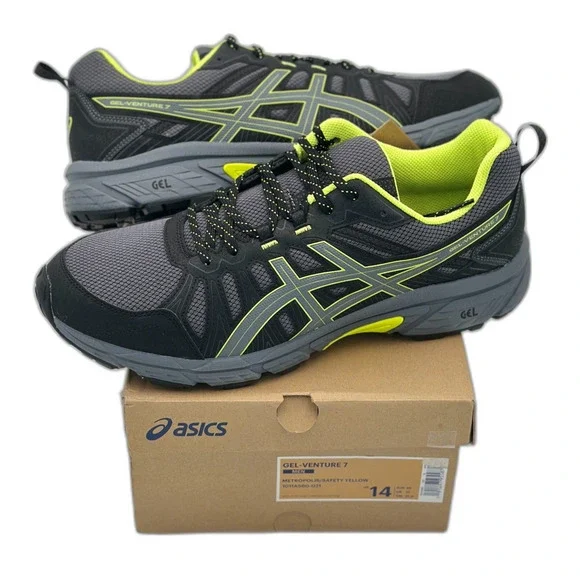 Asics Gel-Venture 7 Trail Running Shoes Men’s Size 14 Yellow 2106-OXATB NWT - Picture 5 of 6